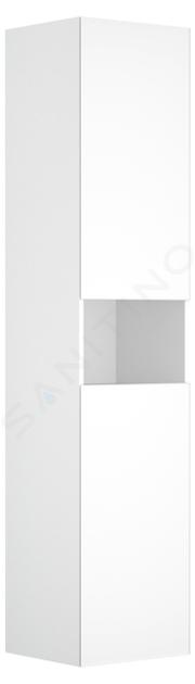 Keuco Stageline - Hochschrank,  400x1800x360 mm, 2-türig, Türanschlag links, mit Fachbeleuchtung, weiß 32831300101