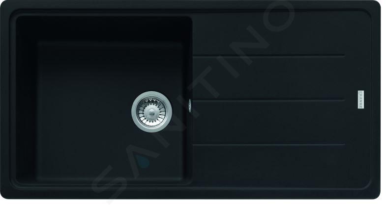 Franke Basis - Évier en fragranit BFG 611, 970x500 mm, noir mat 114.0661.511