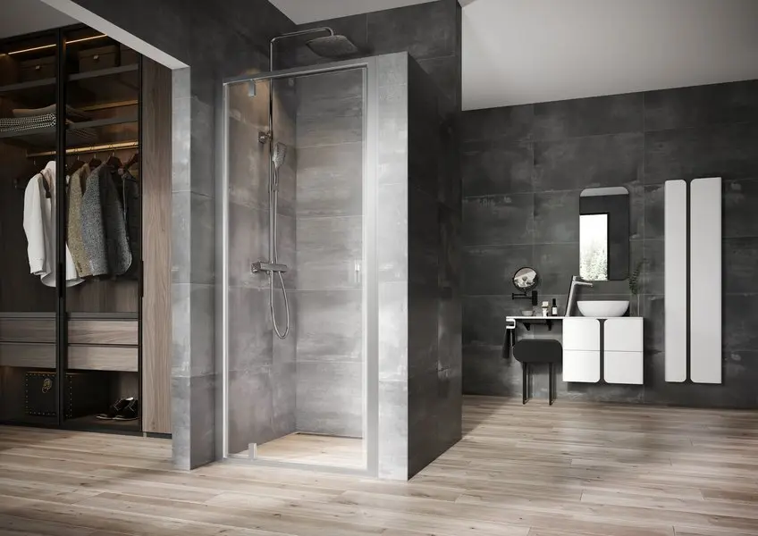 Levně Ravak Nexty - Sprchové dveře pivotové 80 cm, satin/čiré sklo 03O40U00Z1