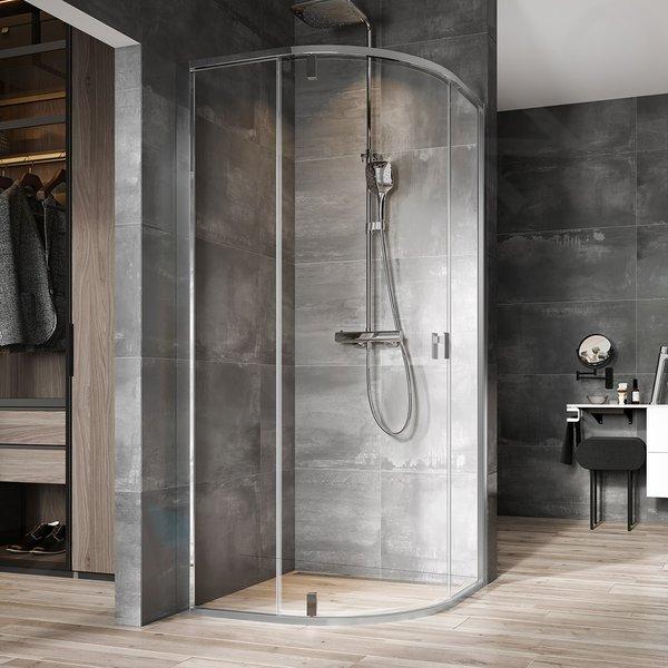 Ravak Nexty - Cabine de douche quart de rond, 100x100 cm, chrome/verre clair 3O6AAC00Z1