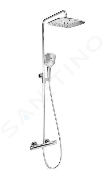 Ravak Termo - Set de douche avec thermostat, 250 mm, 3 jets, chrome X070164