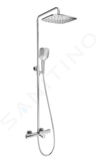 Ravak Termo - Set doccia con termostatico per vasca, 25 cm, 3 getti, cromo X070163
