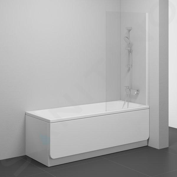 Ravak Nexty - Pare-baignoire 80x140 cm, blanc/verre clair 7O840100Z1