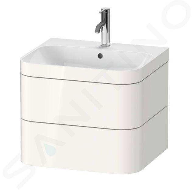 Duravit Happy D.2 Plus - Skříňka s umyvadlem 480x575x490 mm, 2 zásuvky, bílá vysoký lesk HP4635O2222