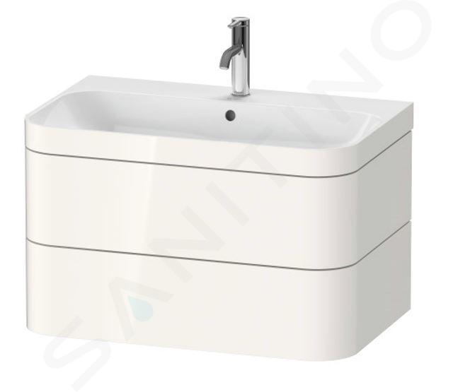 Duravit Happy D.2 Plus - Meuble avec lavabo 480x775x490 mm, 2 tiroirs, blanc brillant HP4637O2222