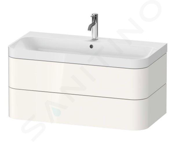 Duravit Happy D.2 Plus - Meuble avec lavabo 480x975x490 mm, 2 tiroirs, blanc brillant HP4348O2222