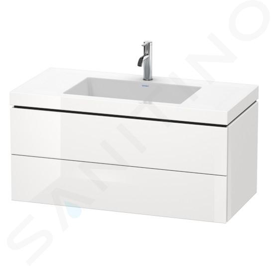 Duravit L-Cube - Mobile con lavabo 500x1000x480 mm, 2 cassetti, bianco ultra brillante LC6928O2222