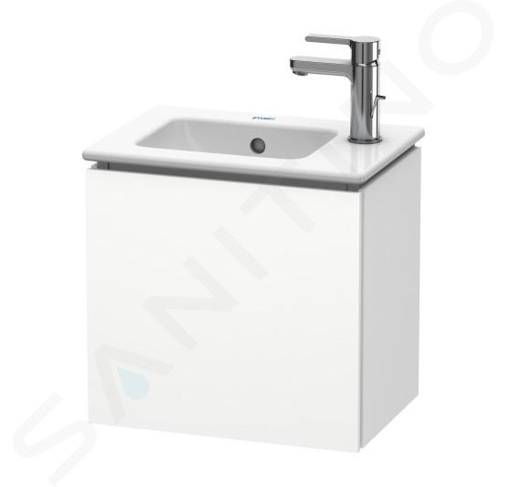 Duravit L-Cube - Meuble sous lavabo 40x42x29 cm, charnières à gauche, blanc mat LC6272L1818