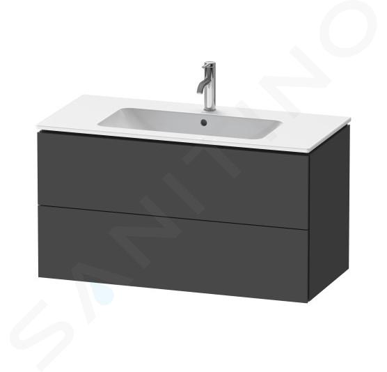 Duravit L-Cube - Wastafelonderkast 55x102x48 cm, 2 laden, grafiet mat LC624204949