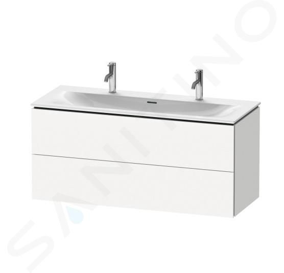 Duravit L-Cube - Meuble sous lavabo 550x1220x481 mm, 2 tiroirs, blanc mat LC630901818