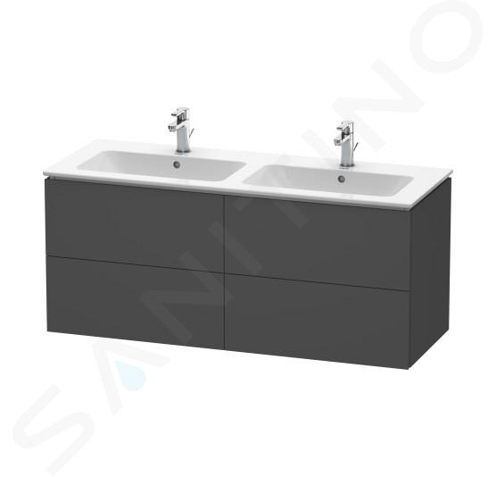 Duravit L-Cube - Meuble sous lavabo 550x1290x481 mm, 4 tiroirs, graphite mat LC625904949