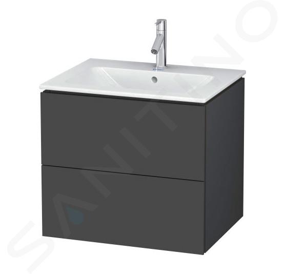 Duravit L-Cube - Wastafelonderkast 550x620x481 mm, 2 laden, grafiet mat LC624004949