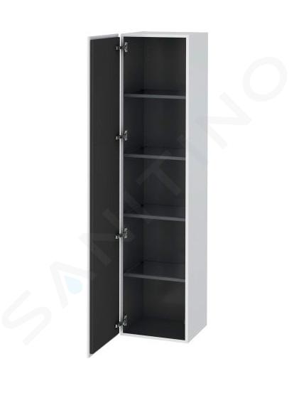 Duravit L-Cube - Armoire haute 1760x400x363 mm, charnière à gauche, blanc mat LC1180L1818