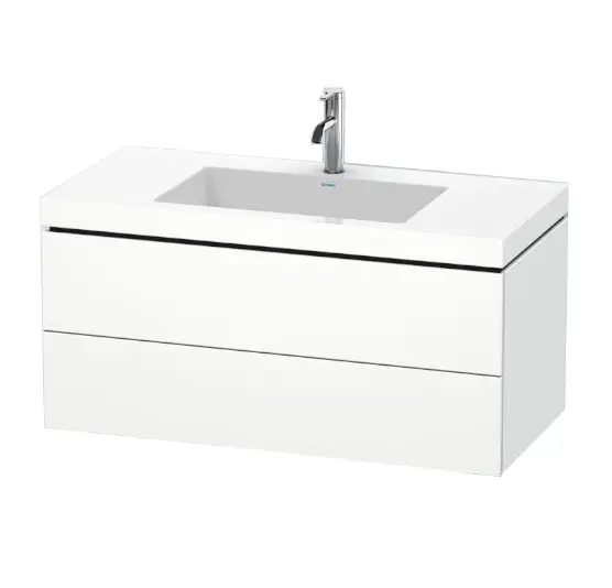 Duravit L-Cube - Skříňka s umyvadlem 500x1000x480 mm, 2 zásuvky, bílá mat LC6928O1818