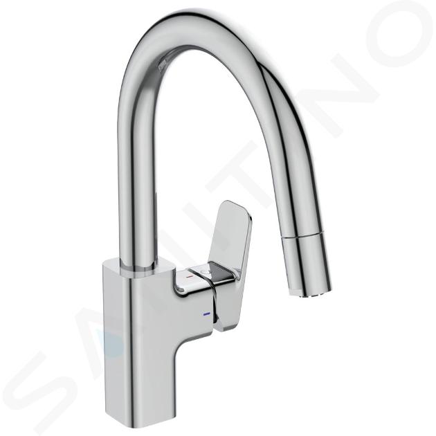 Ideal Standard CeraPlan - Grifo de fregadero con salida extraíble, cromo BD337AA