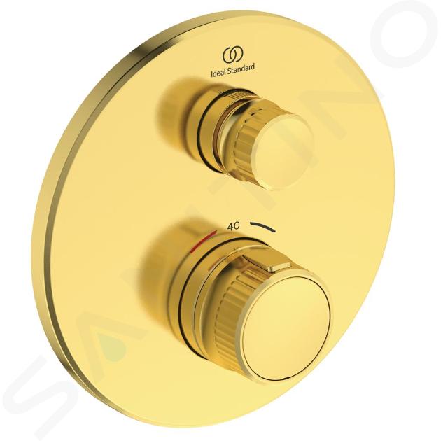 Ideal Standard CeraTherm Navigo - Baterie termostatată de duș cu montare încastrată, Brushed Gold A7295A2