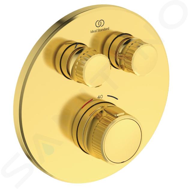 Ideal Standard CeraTherm Navigo - Baterie duș termostatată, încastrată, pentru 2 consumatori, Brushed Gold A7296A2