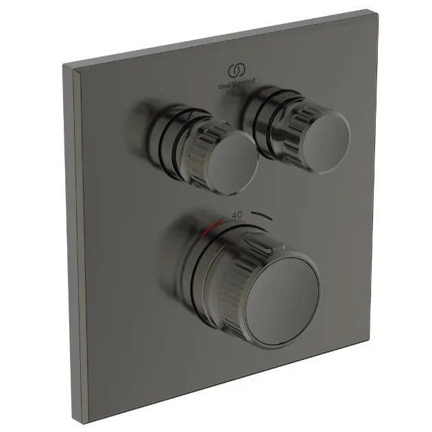 Ideal Standard CeraTherm Navigo - Mitigeur de douche thermostatique encastré pour 2 sorties, Magnetic Grey A7302A5