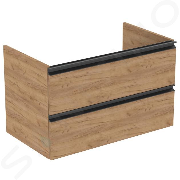 Ideal Standard Connect E - Meuble sous lavabo, 800x450x490 mm, 2 tiroirs, chêne E2149PB