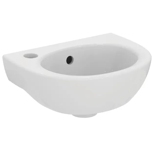 Levně Ideal Standard Eurovit - Umývátko 35x26 cm, s přepadem, otvor pro baterii vlevo, bílá W330001