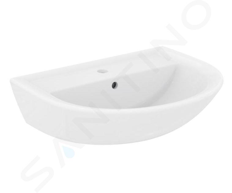 Ideal Standard Eurovit - Lavabo 600x470 mm, con rebosadero, orificio para grifo, blanco W332301