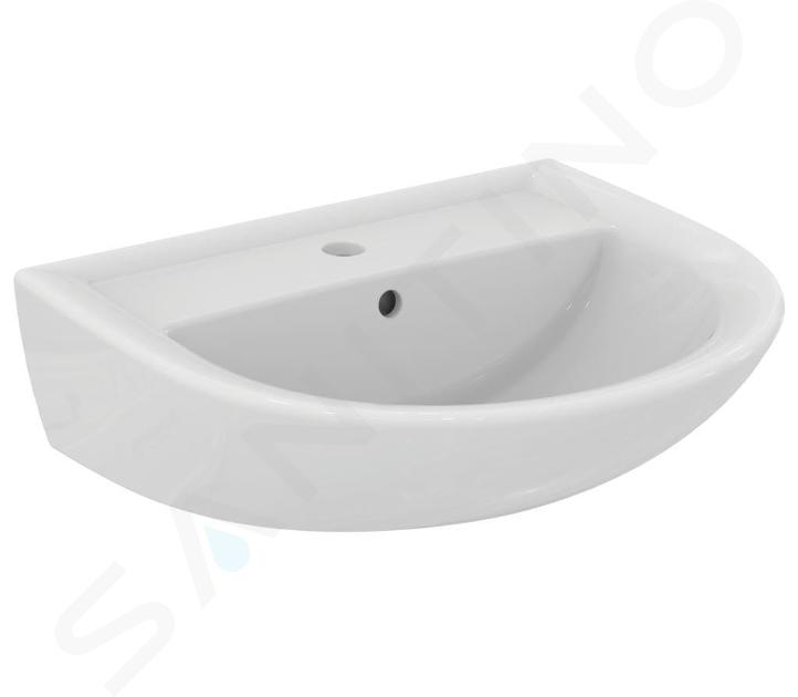 Ideal Standard Eurovit - Waschbecken 50x46 cm, mit Überlauf, Hahnloch, weiß W332601