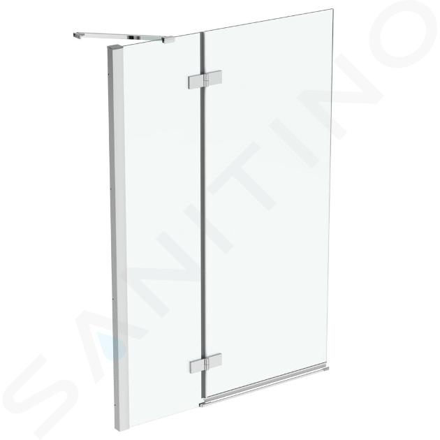 Ideal Standard i.Life - Badewannenabtrennung zweiteilig 100 cm, link, silver bright/rein Glas T4887EO