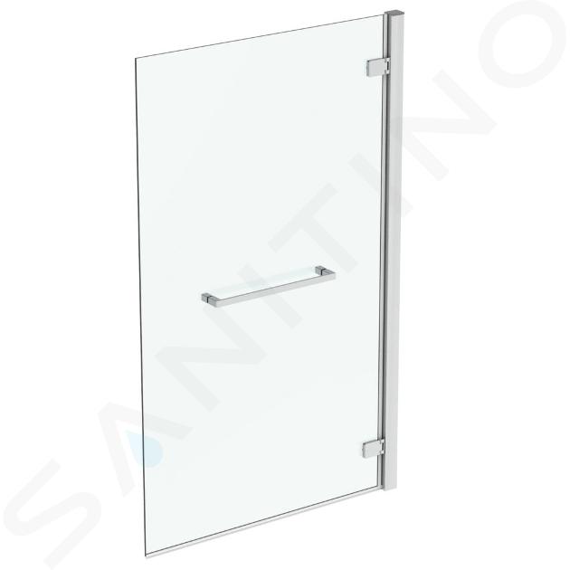 Ideal Standard i.Life - Vanová zástěna s držákem na ručník, 900 mm, pravá, silver bright/čiré sklo T4888EO