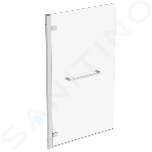 Ideal Standard i.Life - Vanová zástěna s držákem na ručník, 900 mm, levá, silver bright/čiré sklo T4889EO