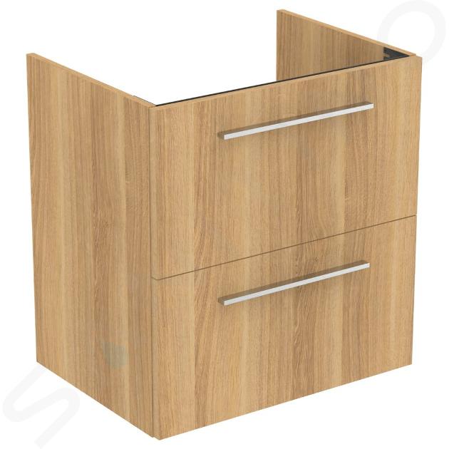 Ideal Standard i.Life A - Waschtischunterschrank, 600x440x630 mm, 2 Auszüge, Eiche T5255NX