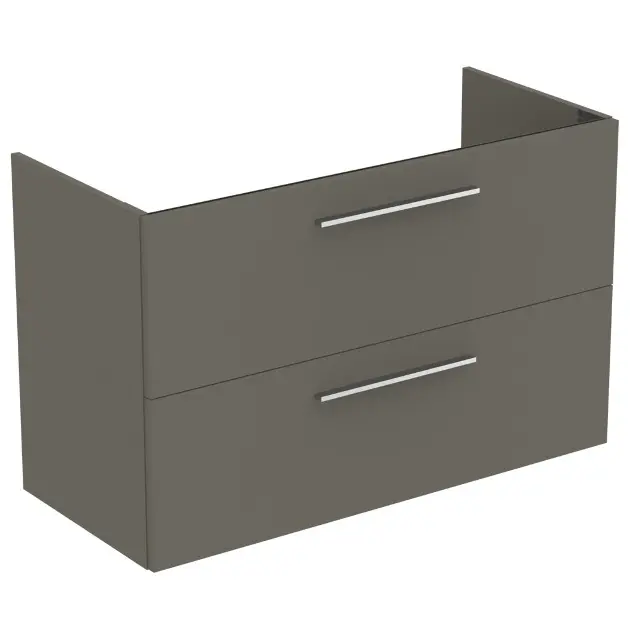 Levně Ideal Standard i.Life A - Skříňka pod umyvadlo, 100x44x63 cm, 2 zásuvky, šedý matný křemen T5257NG