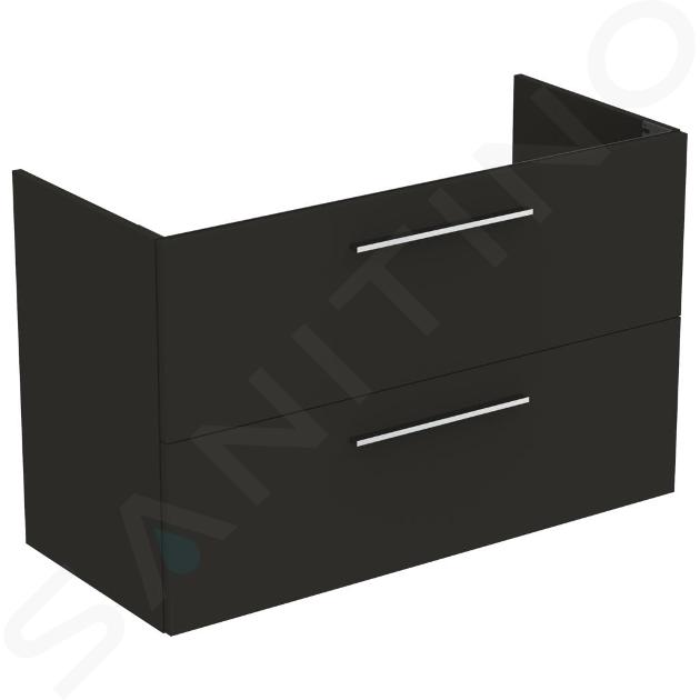 Ideal Standard i.Life A - Meuble sous lavabo, 100x44x63 cm, 2 tiroirs, gris mat carbon T5257NV