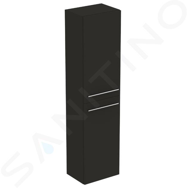 Ideal Standard i.Life A - Armario alto para baño 400x300x1600 mm, 2 puertas izquierda/derecha, gris de carbon mate T5260NV