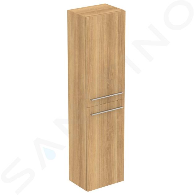 Ideal Standard i.Life A - Armario alto para baño 400x300x1600 mm, 2 puertas izquierda/derecha, roble T5260NX