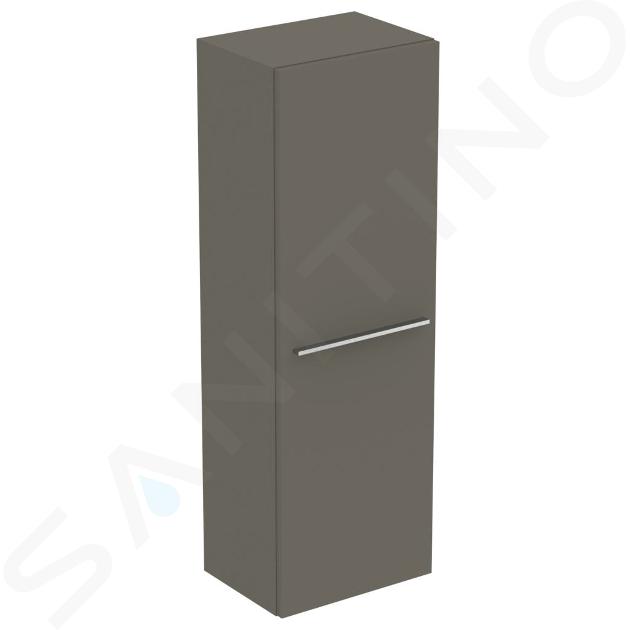 Ideal Standard i.Life A - Armario alto para baño 400x300x1200 mm, 1 puerta izquierda/derecha, cuarzo gris mate T5261NG