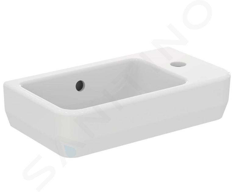 Ideal Standard i.Life S - Lave-mains 450x250 mm, avec trop-plein, trou pour robinetterie à droite, blanc T458601