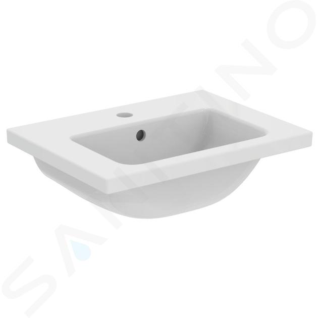 Ideal Standard i.Life S - Meuble-lavabo 510x385x180 mm, avec trop-plein, trou pour robinetterie, blanc T459101