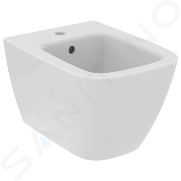 Ideal Standard i.Life S - Bidet ścienny 355x480 mm z przelewem i otworem na baterię, kolor biały T459301