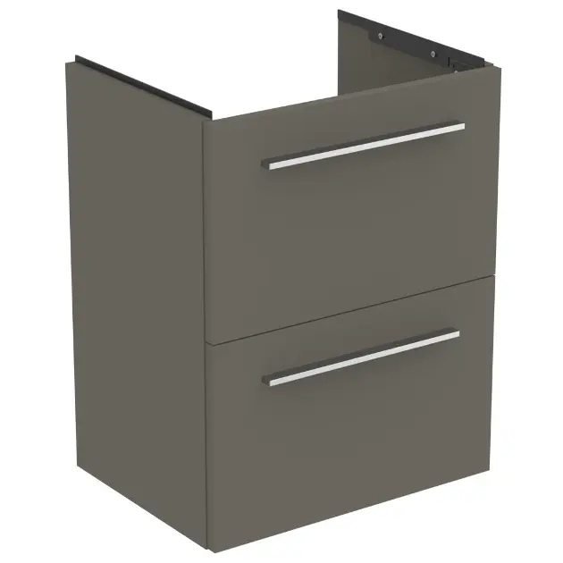 Levně Ideal Standard i.Life S - Skříňka pod umyvadlo, 50x38x63 cm, 2 zásuvky, šedý matný křemen T5291NG