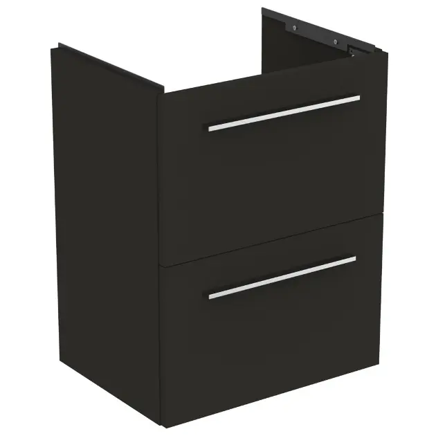 Levně Ideal Standard i.Life S - Skříňka pod umyvadlo, 50x38x63 cm, 2 zásuvky, uhlově matná šedá T5291NV