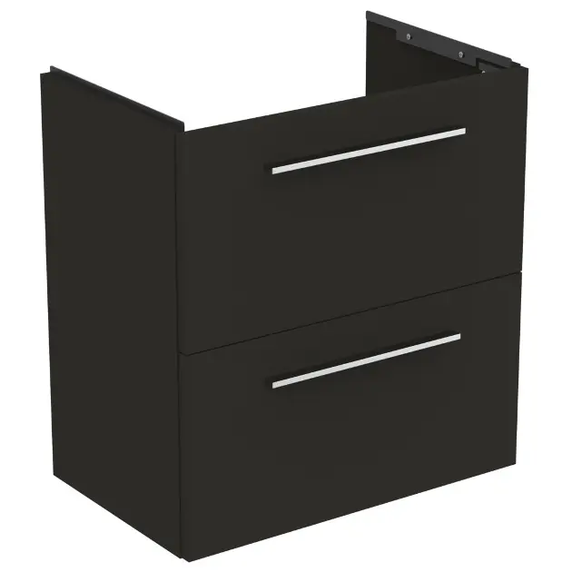 Levně Ideal Standard i.Life S - Skříňka pod umyvadlo, 60x38x63 cm, 2 zásuvky, uhlově matná šedá T5293NV