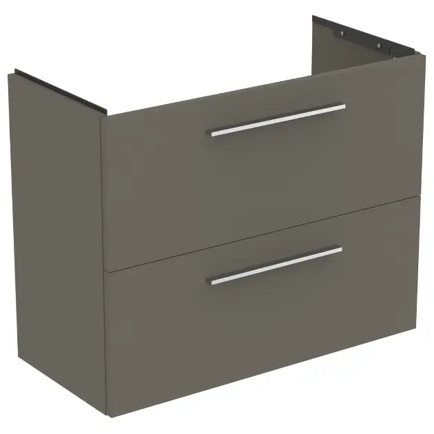 Levně Ideal Standard i.Life S - Skříňka pod umyvadlo, 80x38x63 cm, 2 zásuvky, šedý matný křemen T5295NG