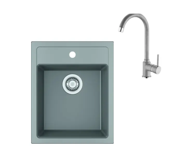 Evier de cuisine - FRANKE - Sirius 610 - Tectonite - Blanc Polaire - 1 bac rectangulaire