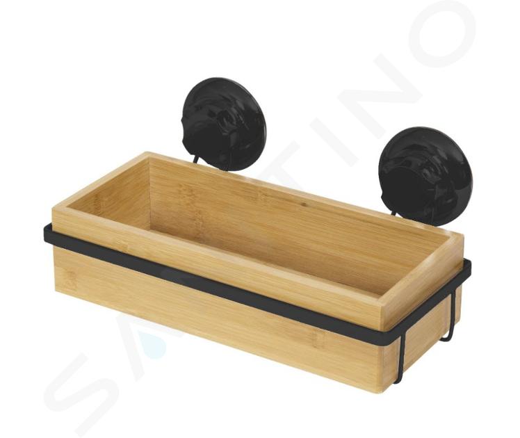 Compactor Bestlock - Polička 28x15x13 cm, bambus/černá RAN10211