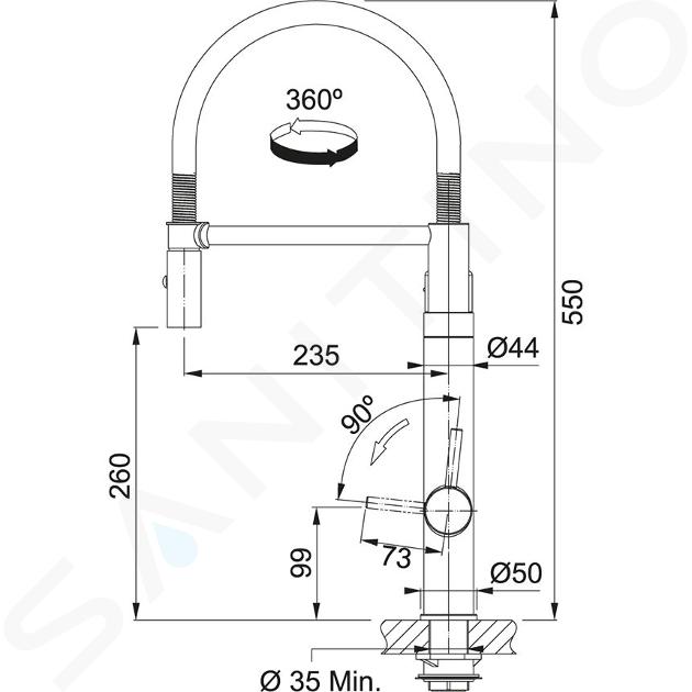 Grifo de cocina Vital V2 agua filtrada negro mate de Franke