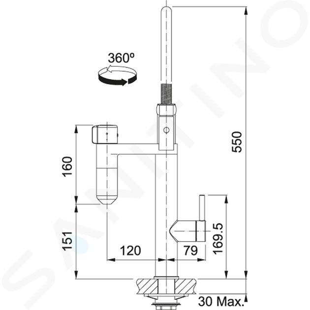 Grifo de cocina Vital V2 agua filtrada negro mate de Franke