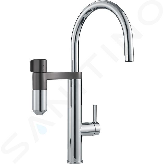 Franke Mitigeurs filtrants - Vital Tap mitigeur d’évier avec filtration d’eau intégrée, chrome/gun metal 120.0621.229