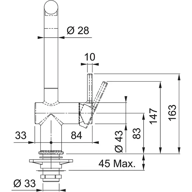 Franke Active New - Spültischarmatur FN 6100.071, Onyx 115.0653 