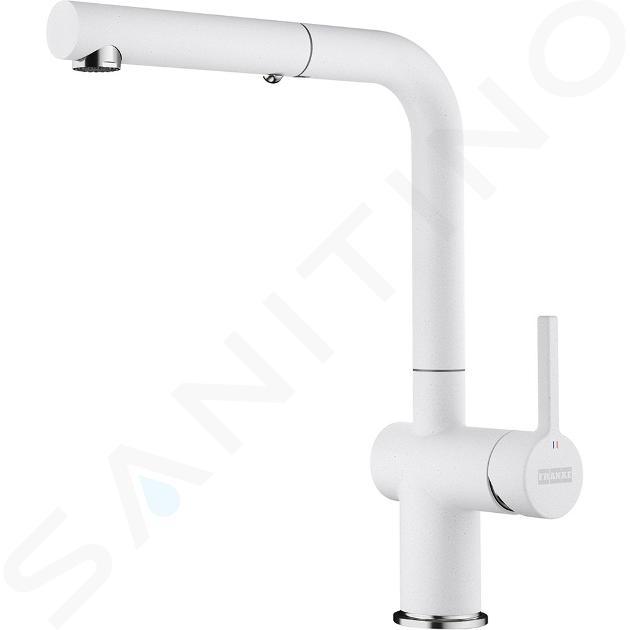 Franke Active New - Grifo de fregadero FG 6110.094, con ducha extraíble, blanco hielo 115.0653.387