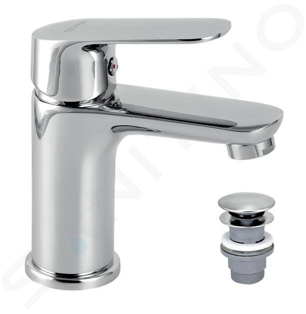 Novaservis Titania Cosmos - Miscelatore da lavabo con piletta Click-Clack, cromo 90203,0